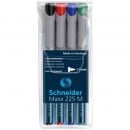 Marker OHP mediu nepermanent Schneider maxx 225 M, 1.0 mm, 4 buc/set