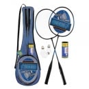 Set 2 rachete metal pentru badminton + 3 fluturas
