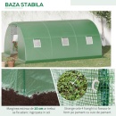 Solar Sera Tunel de Exterior cu Copertina din PE, Usa cu Fermoar si 6 Ferestre, 4.5x3x2 m, verde - Img 2