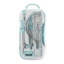 Trusă geometrie plastic compas metalic 8 piese Daco - Img 3