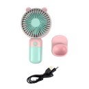 Ventilator de birou portabill 9*17 cm cu suport de birou si telefon, acumulator si cablu incarcare USB - Img 2