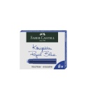 Cartuse cerneala mici 6 buc/cutie Faber-Castell albastru