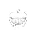 Cos fructe Vanora, metalic, cu stand, 30 x 29 cm