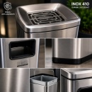 Coș inox cu scrumieră, tratament anti-amprentă — premium 50 L  - Img 3