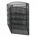 Display metalic Mesh, pentru pliante si cataloage, de perete, 5 x A4, Q-Connect