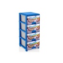 Dulap organizator cu 4 sertare din plastic cu imprimeu, 90 x 38 x 45cm - Img 3