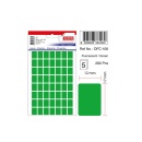 Etichete adezive color, 12 x 17 mm, 280 buc/set, Tanex - verde