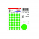 Etichete autoadezive color, D13 mm, 350 buc/set, Tanex verde
