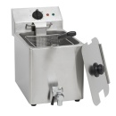 Friteuza Profesionala Horeca cu Robinet Golire, 3250 W, INOX 8 L