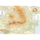 Harta fizica România 70x50 cm, Amco, plastifiat