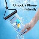 Husa Impermeabila smartphone Baseus, Rezistent la apa, Alb, max 7.2 inch