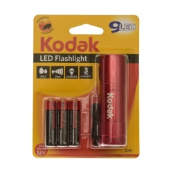 Lanterna 9 LED-uri, 46 lumeni, metalica, IP62, cu baterii, Kodak