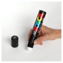 Marker UNI Posca PC-17K alb 15 mm, vârf teşit - Img 5
