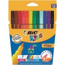 Markere carioca Bic Visa, Lavabile, 12 buc/set