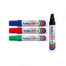 Permanent marker ARTLINE 100, corp metalic, varf tesit 7.5-12 mm - rosu - Img 2
