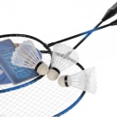 Set 2 rachete metal pentru badminton + 3 fluturas - Img 4