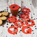 Set 8 forme decorare cafea/cappuccino 8.5 cm Vanora - Img 2