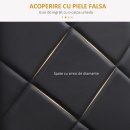Set de 4 scaune Living cu spatar inalt, piele PU si otel, 41x50x97cm - Img 4