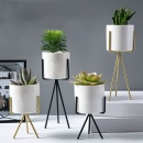 Vaza decor din ceramica cu stativ metal 10 x 21 cm - Img 2
