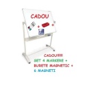 Whiteboard mobil magnetic, rama din aluminiu 90 x 120 cm Deli + set markere - Img 6