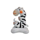 Balon petrecere din folie, forma de animalut, Cifra 3 Zebra 56 cm, de podea