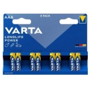 Baterii Alcaline VARTA Longlife Power LR3 AAA, 8 buc/set
