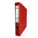 Biblioraft A4, plastifiat PP/paper, margine metalica, 50 mm, Optima Budget - rosu - Img 2