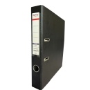 Biblioraft A4, plastifiat PP/paper, margine metalica, 50 mm, Optima Budget - negru