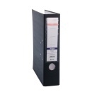 Biblioraft A4, plastifiat PP/paper, margine metalica, 75 mm, Optima Budget - negru