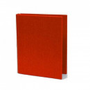Caiet mecanic 2 inele - D25mm, coperti carton plastifiat PVC, A5, AURORA - rosu