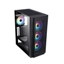 Carcasa Gaming PC Serioux Quantum, 6 ventilatoare ARGB, Middle Tower, ATX