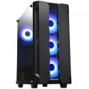 Carcasa PC Gaming Chieftec Hunter Middle Tower, ATX + 4 coolere Led RGB + Telecomanda