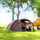 Cort de camping pentru 2-4 persoane, Impermeabil cu uși duble 360x250x130 cm