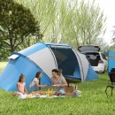 Cort de camping pentru 6 persoane, Impermeabil, stâlpi fibră sticlă 460 × 230 × 195cm - Img 1