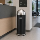 Coș de gunoi inox 80 L cu capac push pentru spatii comerciale si institutii, 940 x 350 mm