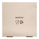 Cutie pizza D32x32x3.5 cm alb text - Hot Pizza - Img 2