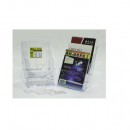 Display plastic pentru brosuri, de birou/perete, 3 x A4-portrait, KEJEA - transparent