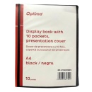 Dosar de prezentare personalizabil, A4, cu 10 folii, coperta rigida, Optima - negru - Img 2