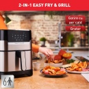 Friteuza cu aer cald Tefal Easy Fry&Grill 2in1 EY505D15, 1400W, 4.2L, temperatura ajustabila, 8 programe, functie grill cu gratar incorporat, functie pentru deshidratare, tehnologie Extra Crisp, vas detasabil - Img 5