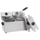 Friteuză Profesionala Horeca Inox 2 cuve, 8 L 5000 W