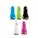 Incarcator auto 2 xUSB x 2.1A, Serioux, bulk, diverse culori