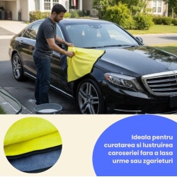 Laveta Auto Microfibra 2 fete Super absorbanta 90 x 60 cm