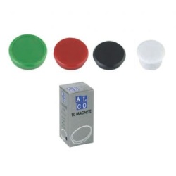 Magneti ALCO pentru tabla magnetica, D 32 mm, Negru 10 buc/cutie - Img 2