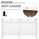 Masca Calorifer Din Lemn Alb cu Grilaj Elegant, 152×19×81 cm  - Img 2