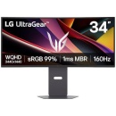 Monitor Gaming LG UltraGear™ 34G600A-B, 34", WQHD (3440 x 1440), VA, 160Hz, 1800R curbat, 1ms MBR, 5ms GtG, AMD FreeSync™ Premium, VRR, Flicker Safe, HDR10, Dynamic Action Sync, difuzoare 5Wx2, HDMI, DisplayPort, VESA