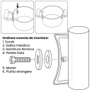 Oala sticla Borosilicata, termorezistenta, cu capac si maner lemn, 5.5L - Img 6