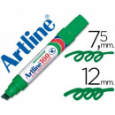 Permanent marker ARTLINE 100, corp metalic, varf tesit 7.5-12 mm - rosu - Img 3