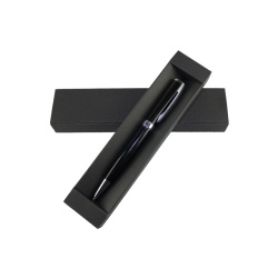 Pix metalic negru cu mina tip cross si accesorii cromate in cutie carton
