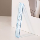 Rigla din plastic transparent 30 cm DELI - Img 7
