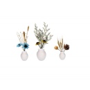 Set 3 vaze decorative din sticla, Pasabahce de 8, 11, 15 cm